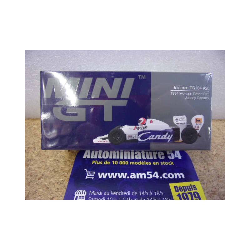 1984 Toleman TG184 n°20 Johnny Cecotto Monaco GP MGT01193 True Scale Models Mini GT