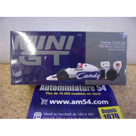 1984 Toleman TG184 n°20 Johnny Cecotto Monaco GP MGT01193 True Scale Models Mini GT