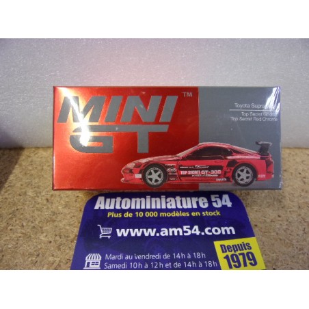 Toyota Supra A80 Top Secret Red Chrome MGT01132 True Scale Models Mini GT