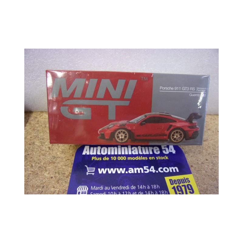 Porsche 911 GT2 RS Weissach Package Guard Red MGT01060 True Scale Models Mini GT