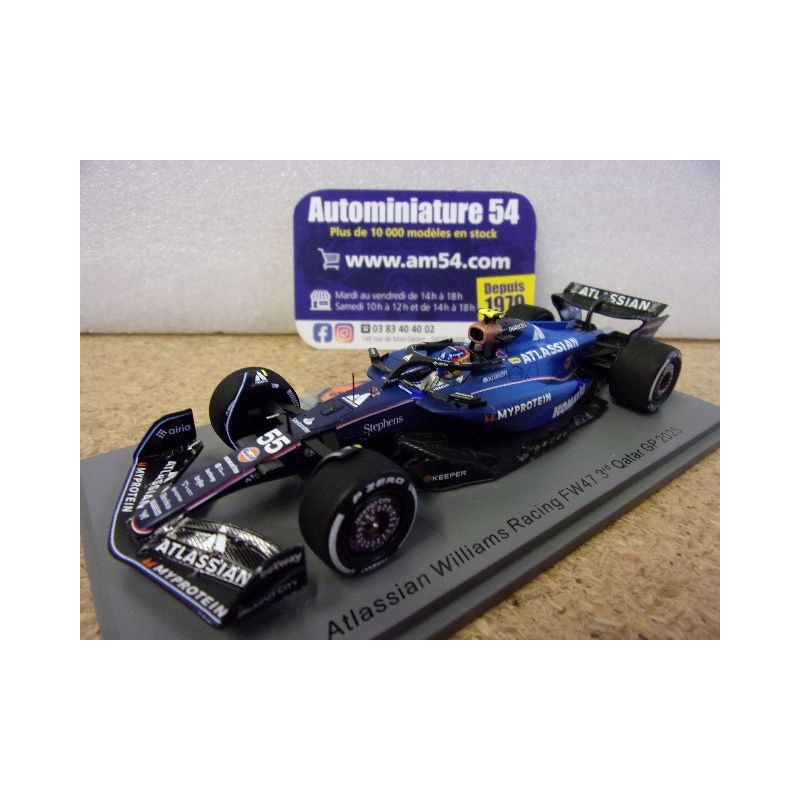 2025 Williams FW47 n°55 Carlos Sainz 3rd Qatar GP S9683 Spark Model