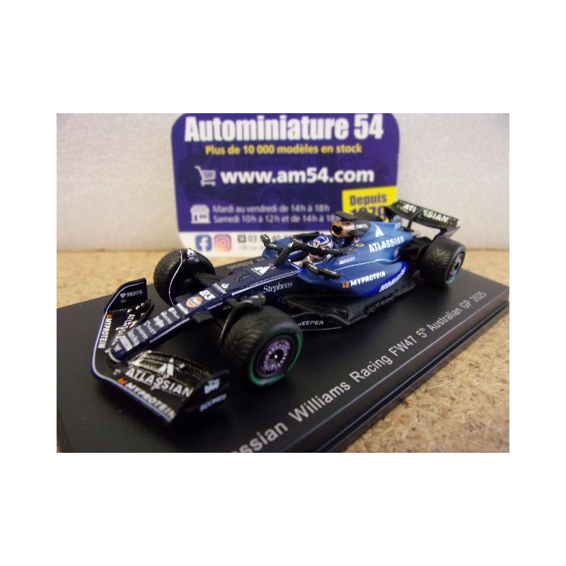 2025 Williams F1 FW47 n°23 Albon 5th Australian GP Y430 Spark Model Sparky 1.64