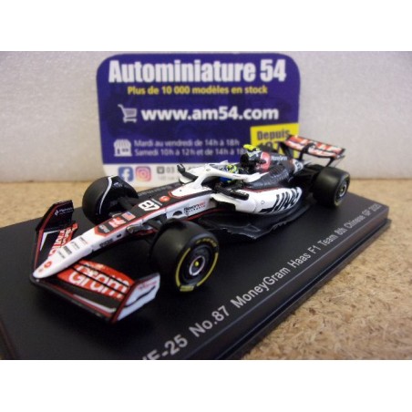 2025 Haas F1 Team VF25 n°87 Olie Bearman 8th Chinese GP Y435 Spark Model Sparky 1.64
