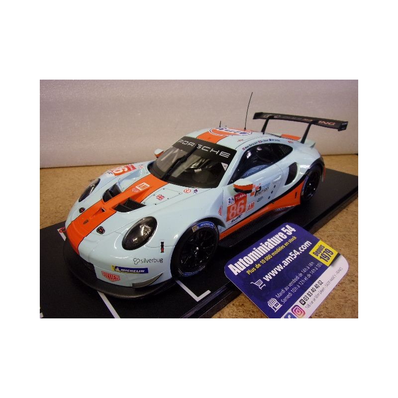 2018 Porsche 911 - 991 RSR Gulf n°86 Wainwright - Barker - Davison Le Mans LEGT18008 Ixo Models