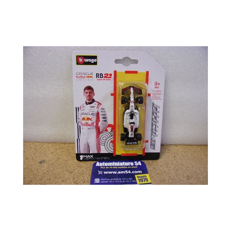 2025 Red Bull Racing RB21 n°1 Max Verstappen Japon 1.64eme 18-58003-VJ Bburago Racing