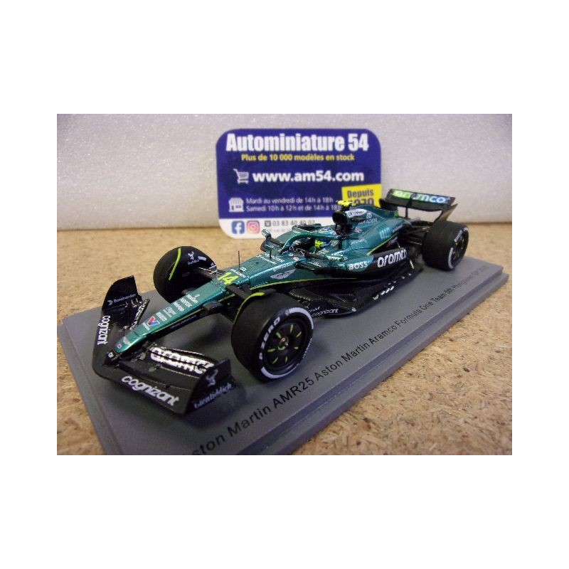 2025 Aston Martin AMR25 n°14 Fernando Alonso 5th Hungarian GP S9639 Spark Model