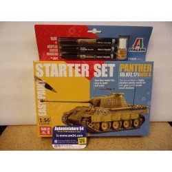 Set Maquette Char Panther SDKFZ171 AusfA  Easy paint Starter Kit n°725003 Italeri Maquette 1.56