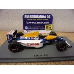 1993 Williams FW15C n°0 Damon Hill 1st Winner Belgium GP S7478 Spark Model