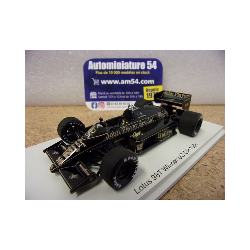 1986 Lotus Renault JPS 98T n°12 Ayrton Senna 1st Winner US GP S7155 Spark Model