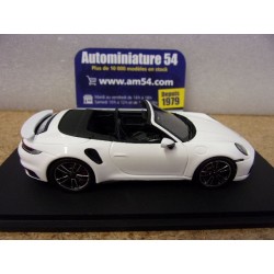 Porsche 911- 992 Turbo S Cabrio White S8784 Spark Model