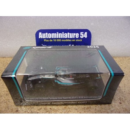 2025 Mercedes AMG Petronas W16 n°63 george Russell 3rd Australian GP Y420 Spark Model Sparky 1.64
