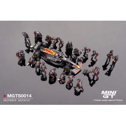 2023 Red Bull RB19 n°1 Max Verstappen + Pit Crew Japanese GP MGTS0014 True Scale Models Mini GT