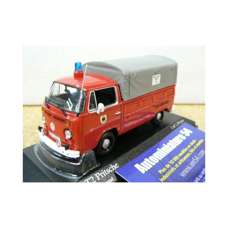 Volkswagen T2b Combi Pick up Pritschenwagen Feuerwehr Dortmund 400053290 Minichamps