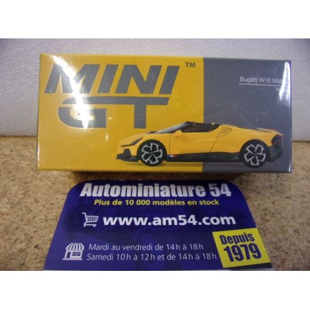 Bugatti W16 Mistral Yellow MGT01137 True Scale Models Mini GT
