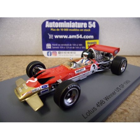 1969 Lotus 49B n°2 Jochen Rindt 1st Winner GP S6381 Spark Model