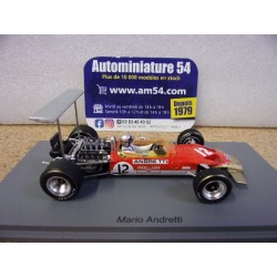 1968 Lotus 49B n°12 Mario Andretti US GP S6370 Spark Model