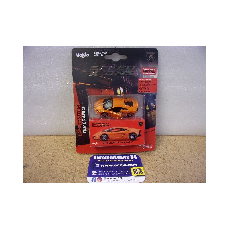Lamborghini Temerario Orange 15714O Maisto Speed Icons