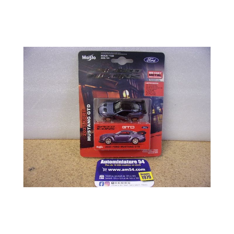 Ford Mustang GTD 2025 Blue 15713Bl Maisto Speed Icons