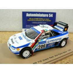 1989 Peugeot 405 T16 Grand Raid 2nd Dakar n°206 Ickx - Tarin Dakar Rally S5617 Spark Model