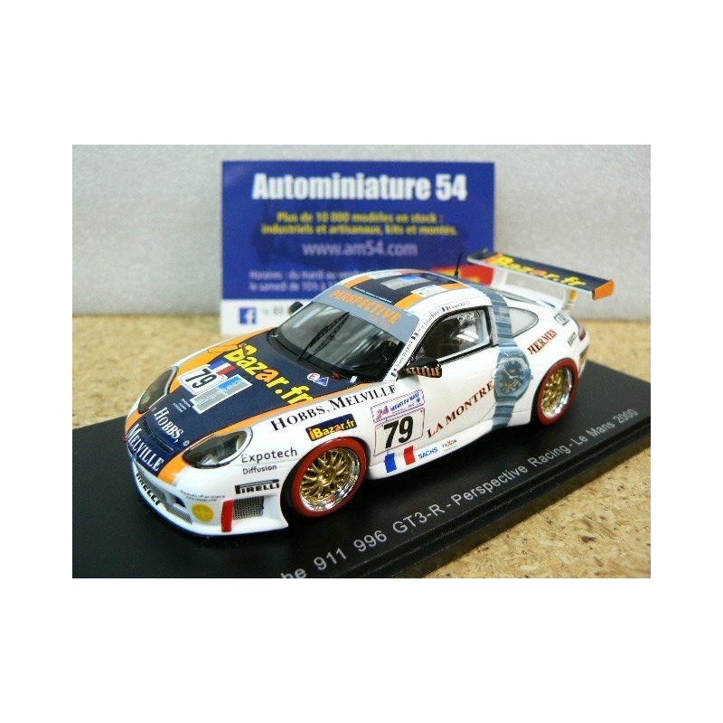 2000 Porsche 911 996 GT3 RS Perspective Racing n°79 Ricci - Ricci - Perrier Le Mans S4759 Spark Model