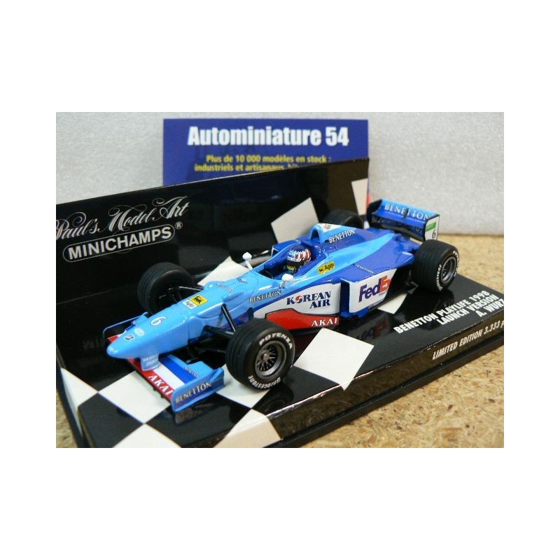 1998 Benetton Playlife Launch version A. Wurz n°6 430980096 Minichamps