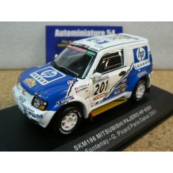 2001 Mitsubishi Pajero n°201 Fontenay - Picard Dakar SKM196  Ixo Models - SKID