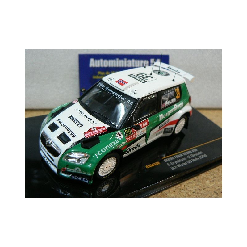 2009 Skoda Fabia S2000 n°39 Brynidsen - Giraudet 9th Wales GB Rally RAM402 Ixo Models