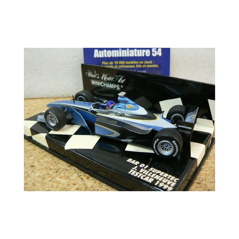 Minichamps 1/18 BAR 01 Supertec Testcar 1999 Villeneuve - Occasion (défauts Peinture/antennes)
