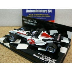 2005 BAR Honda 007  A. Davidson Malaysian GP N°4 400050104 Minichamps