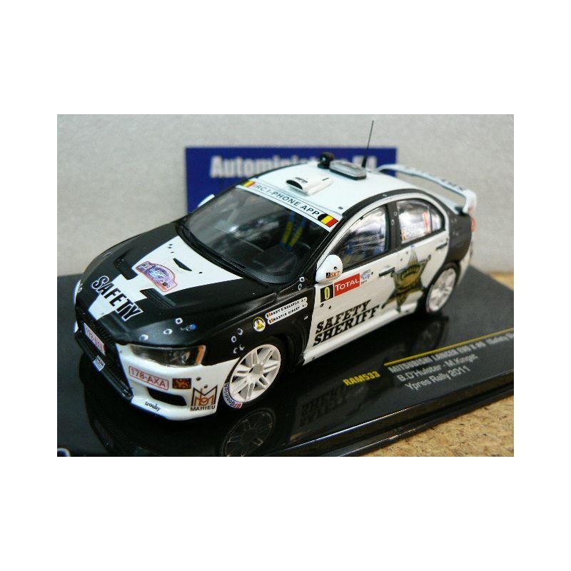 2011 Mistubishi Lancer EVO10 n°0 D'Hulster - Kinget  Safety Sheriff Ypres RAM533 Ixo Models