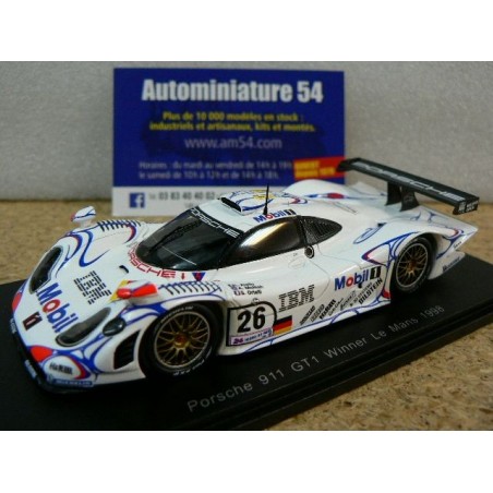 1998 Porsche 911 GT1 n°26 McNish - Aiello - Ortelli 1st Winner Le Mans 43LM98 Spark Model