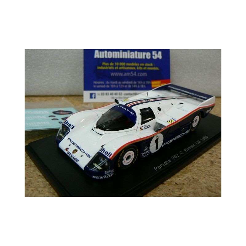 1986 Porsche 962 C Rothmans n°1 Bell - Holbert - Stuck 1st Winner Le Mans 43LM86 Spark Model