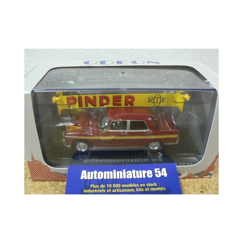 Peugeot 404 Berline Pinder - ODEON 019 - Échelle 1/43 - Miniature Neuve