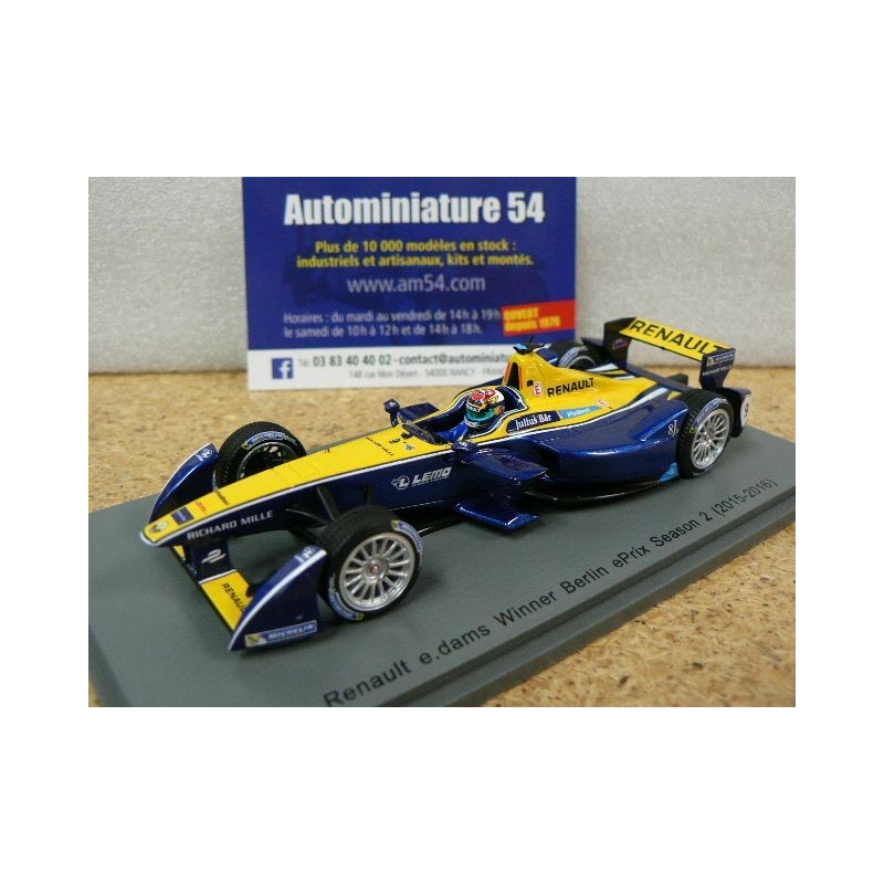 2015-2016 Renault e.dams Formule E Saison 2 Sébastien Buemi Champion n°9 43FE02 Spark Model