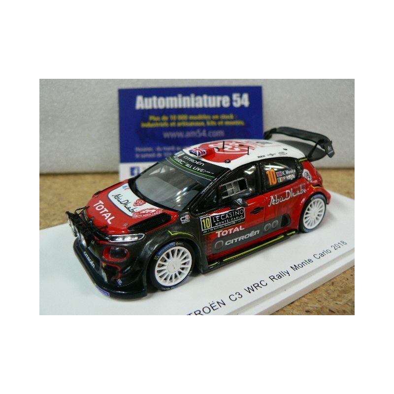 2018 Citroen C3 WRC n°10 Meeke - Nagle Monte Carlo S5960 Spark Model