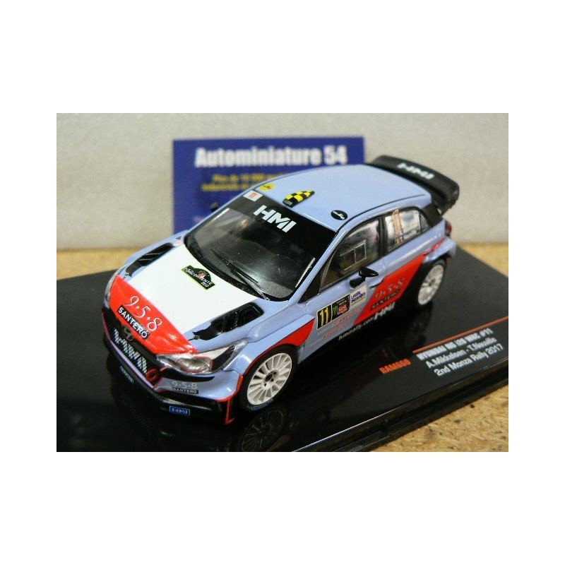 2017 Hyundai NG i20 WRC n°11  Neuville - Mikkelsen 2nd Monza Rally RAM660 Ixo Models