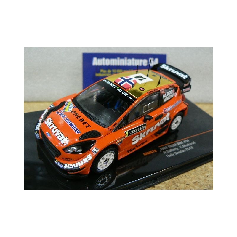 2018 Ford Fiesta RS WRC n°14 Solberg - Menkerud Rally Sweden RAM670 Ixo Models