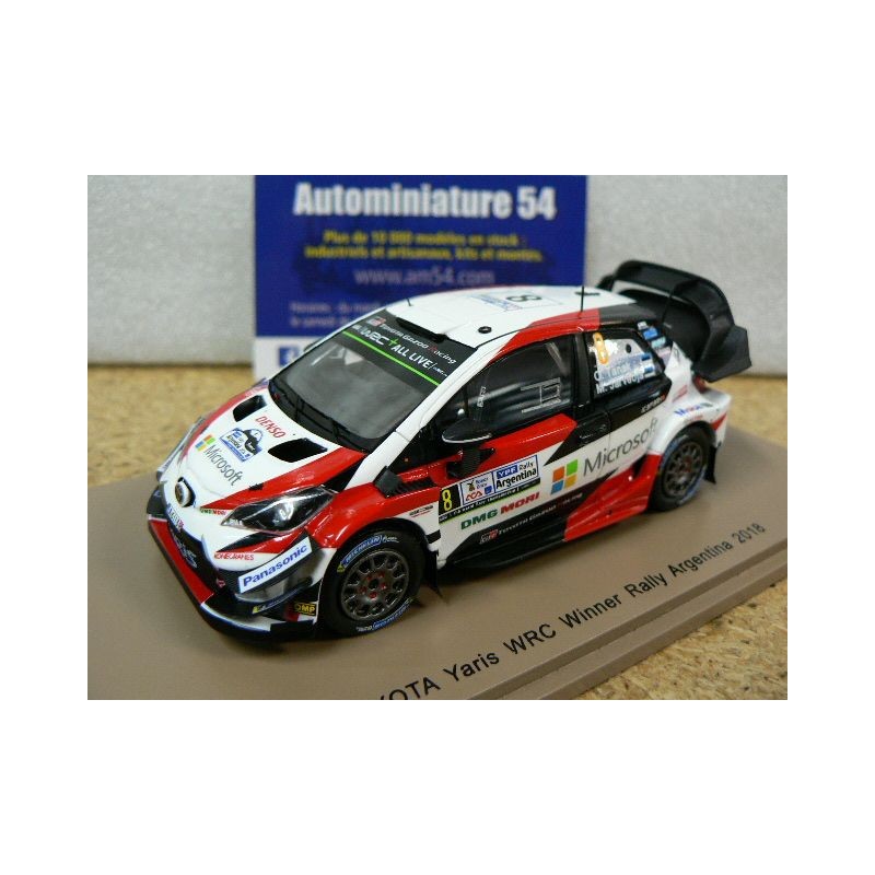 2018 Toyota Yaris WRC n°8 Tanak - Jarveola Winner Argentina S5971 Spark Model