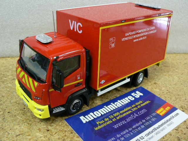 Eligor Renault Camion de Pompiers D Cab 2 M 7,5 T VEHICULE Intervention Chimique VIC SDIS 18 Cher 1//43