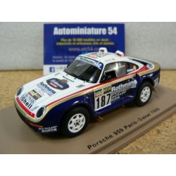 1986 Porsche 959 n°187 Dakar Kussmaul - Unger S7816 Spark Model