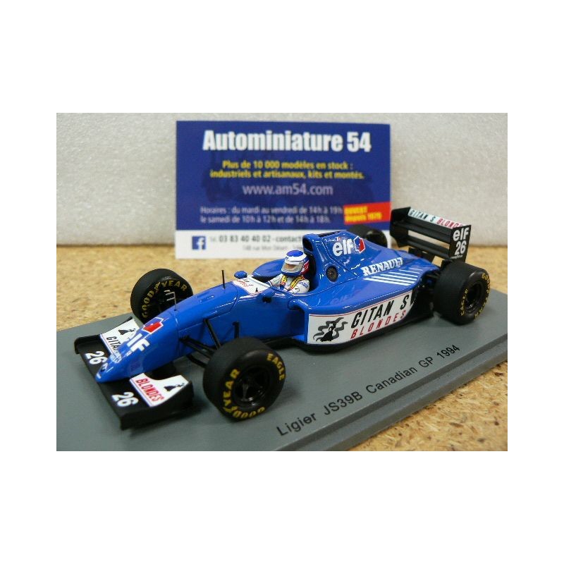 1994 Ligier JS39B n°26 O. Panis Canadian GP S7400 Spark Model