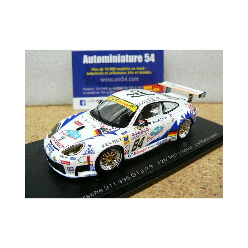 2003 Porsche 911 996 GT3 RS T2M Motorsport Ickx - Bourdais - Berville n°84 Le Mans S5526 Spark Model