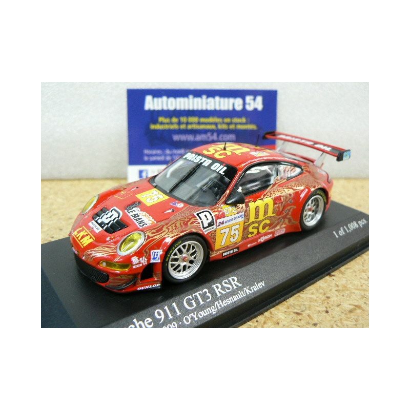 2009 Porsche 911 997 GT3 RSR MSC n°75 O'Young - Hesnault - Kralev 24h Le Mans 400096975 Minichamps