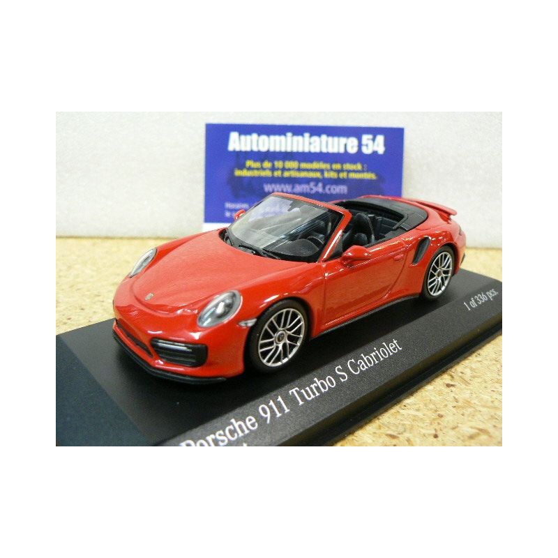 Porsche 911 991 Turbo S Cabriolet Red 2016 410067180 Minichamps