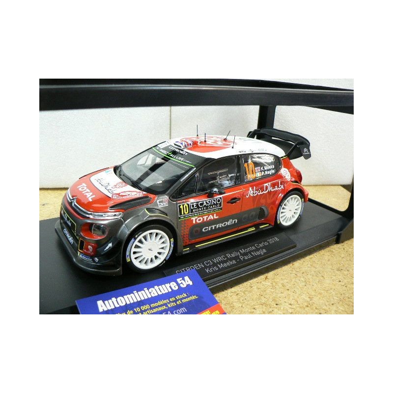 2018 Citroen C3 WRC N°10 Meeke - Nagle  Monte Carlo 181636 Norev