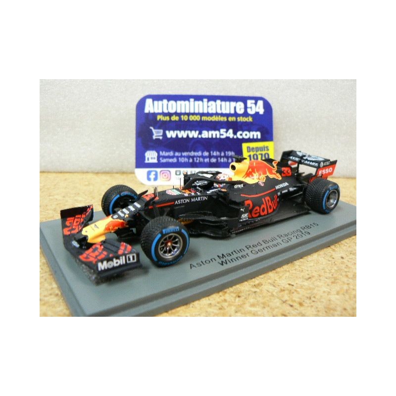 2019 Aston Martin Honda Red Bull RB15 Verstappen Winner German GP n°33 S6093 Spark Model