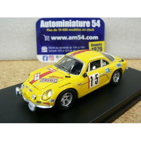 1972 Alpine A110 H Schuller - H Weidmann n°15 Alympia Rally RRDE20 Trofeu