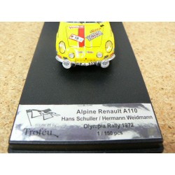 1972 Alpine A110 H Schuller - H Weidmann n°15 Alympia Rally RRDE20 Trofeu