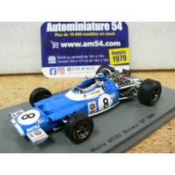 1969 Matra MS80 Jean Pierre Beltoise n°8  Monaco GP S7188 Spark Model