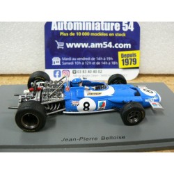 1969 Matra MS80 Jean Pierre Beltoise n°8  Monaco GP S7188 Spark Model